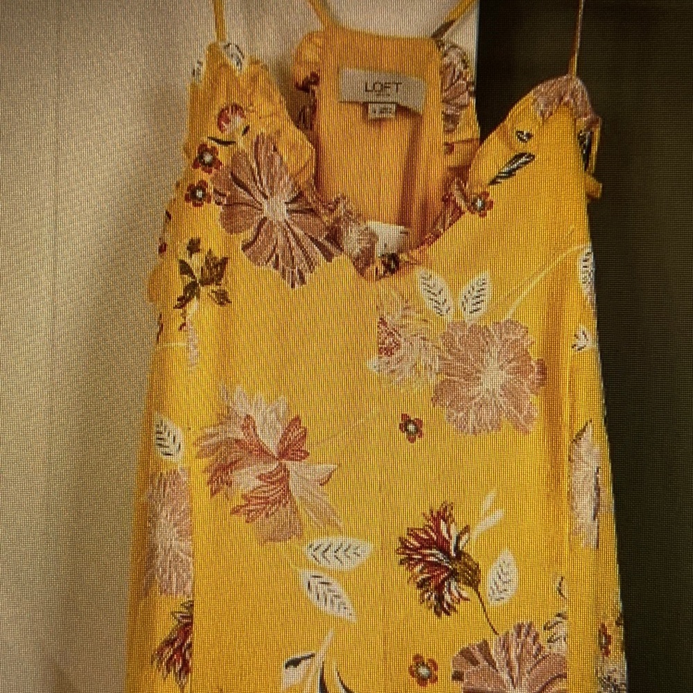Loft Preppy Yellow Dress